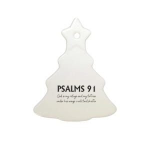 Psalms 91 Bible Verse Ceramic Tree Ornament