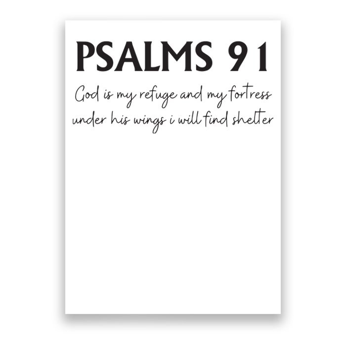 Psalms 91 Bible Verse Poster