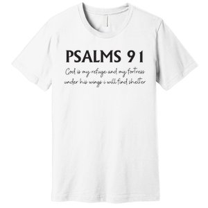 Psalms 91 Bible Verse Premium T-Shirt