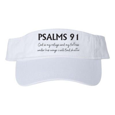 Psalms 91 Bible Verse Valucap Bio-Washed Visor