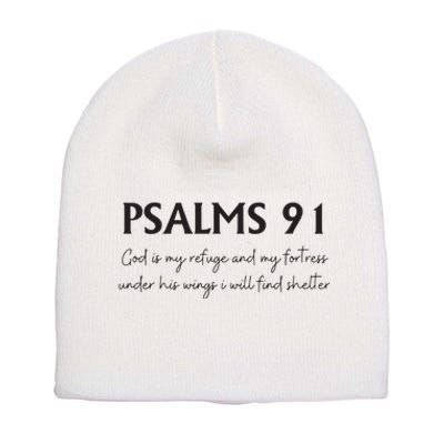 Psalms 91 Bible Verse Short Acrylic Beanie