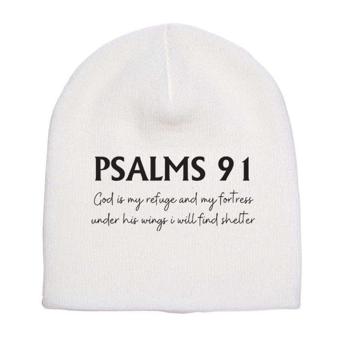 Psalms 91 Bible Verse Short Acrylic Beanie