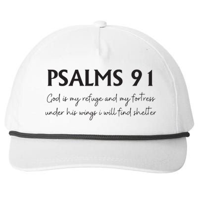 Psalms 91 Bible Verse Snapback Five-Panel Rope Hat