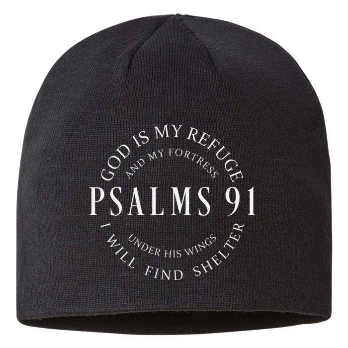 Psalms 91 Christian Blessed Christ Jesus Sustainable Beanie