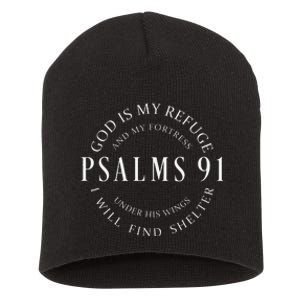 Psalms 91 Christian Blessed Christ Jesus Short Acrylic Beanie