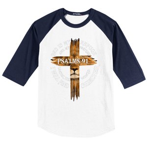 Psalms 91 Christian Blessed Religious Hymn Christ Jesus Love Baseball Sleeve Shirt