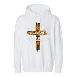 Psalms 91 Christian Blessed Religious Hymn Christ Jesus Love Garment-Dyed Fleece Hoodie