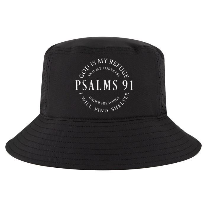 Psalms 91 Christian Blessed Christ Jesus Cool Comfort Performance Bucket Hat