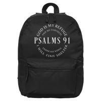Psalms 91 Christian Blessed Christ Jesus 16 in Basic Backpack