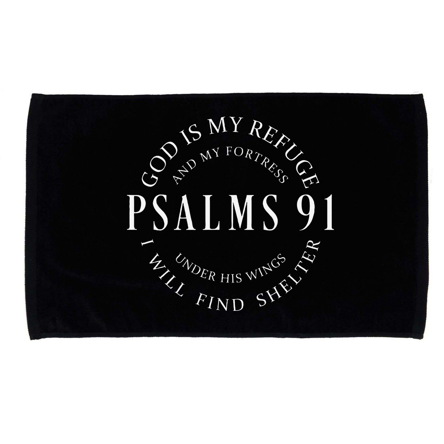 Psalms 91 Christian Blessed Christ Jesus Microfiber Hand Towel