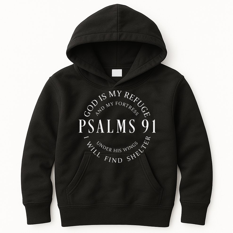 Psalms 91 Christian Blessed Christ Jesus Kids Hoodie