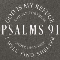 Psalms 91 Christian Blessed Christ Jesus Cotton Canvas Backpack