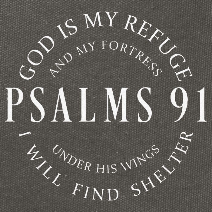 Psalms 91 Christian Blessed Christ Jesus Cotton Canvas Backpack