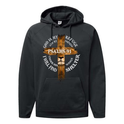 Psalms 91 Christian Blessed Religious Hymn Christ Jesus Love Performance Fleece Hoodie