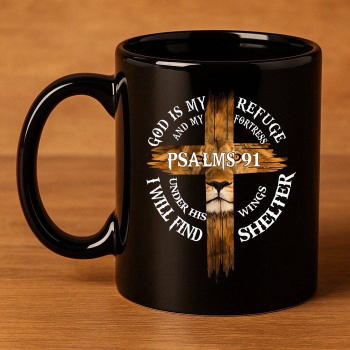 Psalms 91 Christian Blessed Religious Hymn Christ Jesus Love 11oz C Handle Ceramic Mug