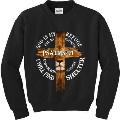 Psalms 91 Christian Blessed Religious Hymn Christ Jesus Love Kids Sweatshirt