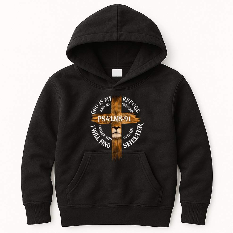 Psalms 91 Christian Blessed Religious Hymn Christ Jesus Love Kids Hoodie