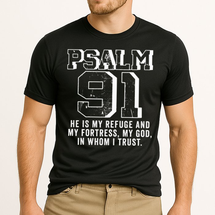 Psalm 91 Christian Bible Verse God Is My Refuge Psalm 91 Cooling Performance Crew T-Shirt
