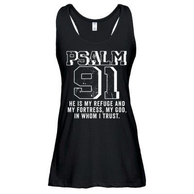 Psalm 91 Christian Bible Verse God Is My Refuge Psalm 91 Ladies Essential Flowy Tank
