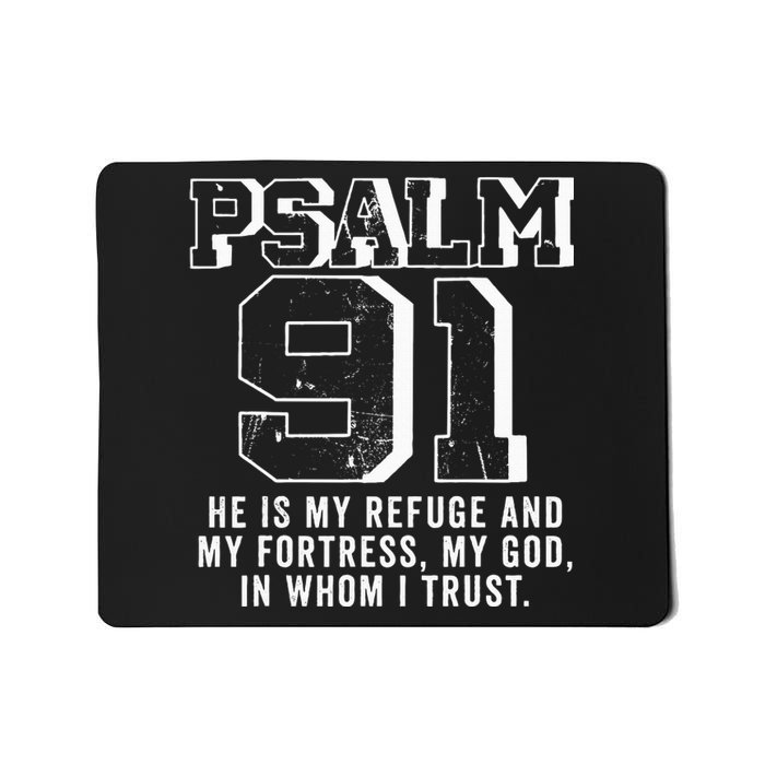 Psalm 91 Christian Bible Verse God Is My Refuge Psalm 91 Mousepad