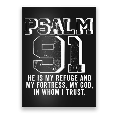 Psalm 91 Christian Bible Verse God Is My Refuge Psalm 91 Poster