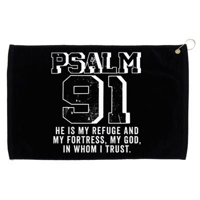 Psalm 91 Christian Bible Verse God Is My Refuge Psalm 91 Grommeted Golf Towel