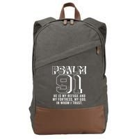 Psalm 91 Christian Bible Verse God Is My Refuge Psalm 91 Cotton Canvas Backpack