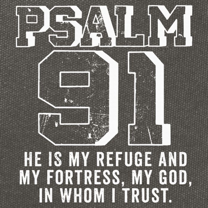 Psalm 91 Christian Bible Verse God Is My Refuge Psalm 91 Cotton Canvas Backpack