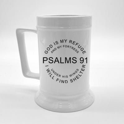 Pslams 91 God Is My Refuge Beer Stein