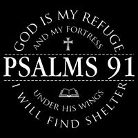Psalm 91 My Refuge And My Fortress Drawstring Bag
