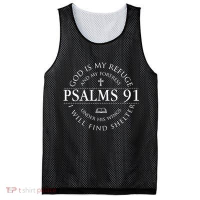 Psalm 91 My Refuge And My Fortress Mesh Reversible Basketball Jersey Tank