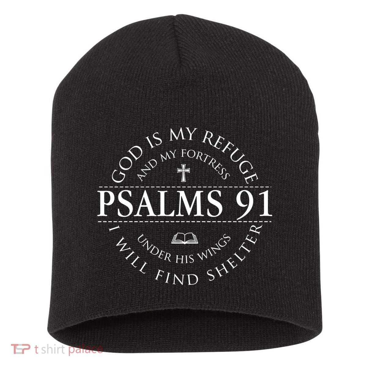 Psalm 91 My Refuge And My Fortress Short Acrylic Beanie