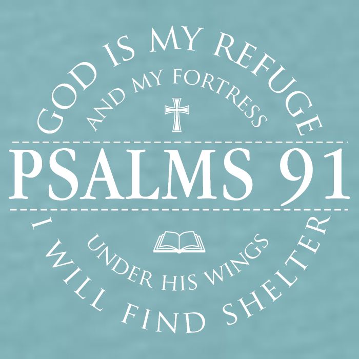 Psalm 91 My Refuge And My Fortress Sueded Cloud Jersey T-Shirt