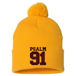 Psalm 91 Pom Pom 12in Knit Beanie