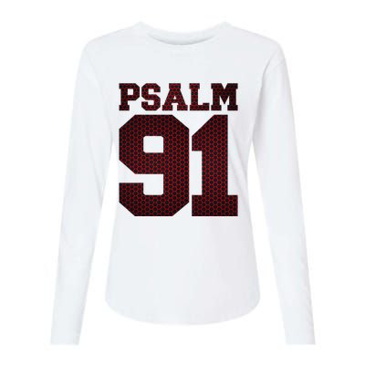 Psalm 91 Womens Cotton Relaxed Long Sleeve T-Shirt