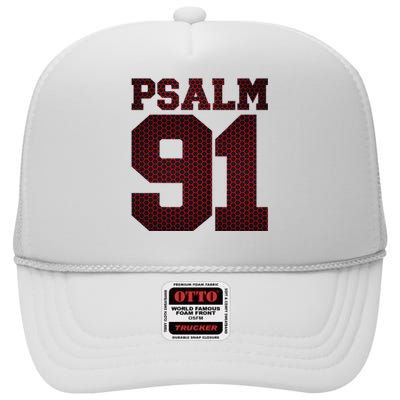 Psalm 91 High Crown Mesh Back Trucker Hat