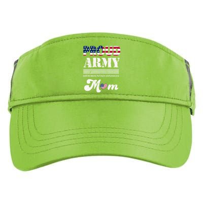 Proud Army 10th Mountain Division Mom Gift Adult Drive Performance Visor