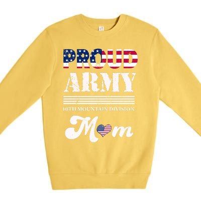 Proud Army 10th Mountain Division Mom Gift Premium Crewneck Sweatshirt