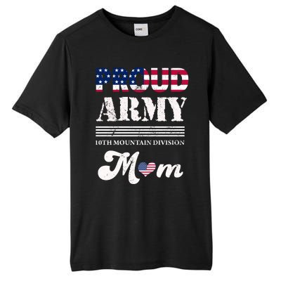 Proud Army 10th Mountain Division Mom Gift Tall Fusion ChromaSoft Performance T-Shirt