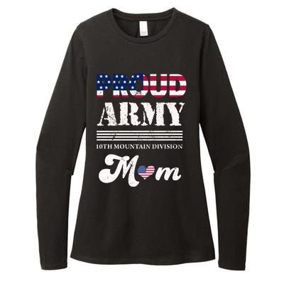 Proud Army 10th Mountain Division Mom Gift Womens CVC Long Sleeve Shirt