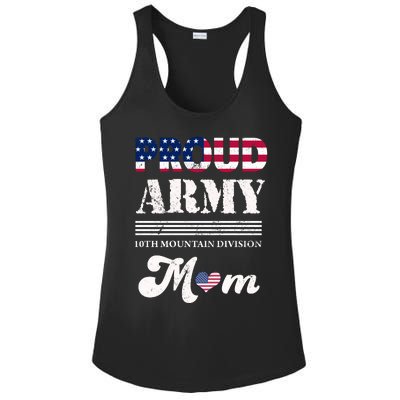 Proud Army 10th Mountain Division Mom Gift Ladies PosiCharge Competitor Racerback Tank