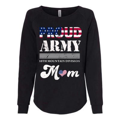 Proud Army 10th Mountain Division Mom Gift Womens California Wash Sweatshirt