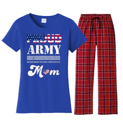 Proud Army 10th Mountain Division Mom Gift Women's Flannel Pajama Set