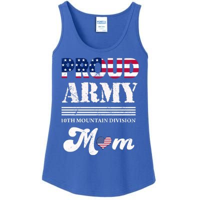 Proud Army 10th Mountain Division Mom Gift Ladies Essential Tank