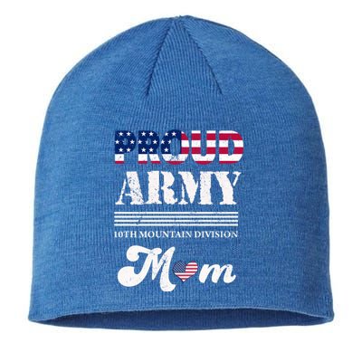 Proud Army 10th Mountain Division Mom Gift Sustainable Beanie