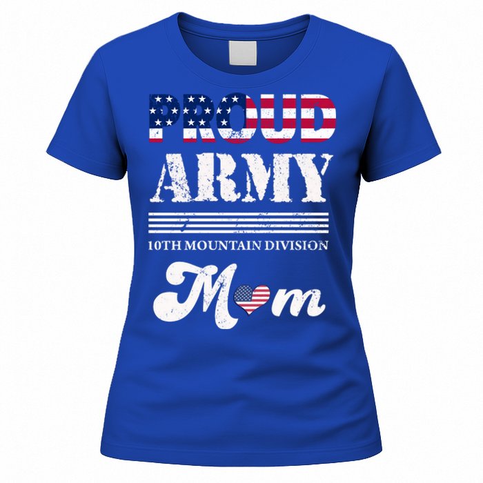 Proud Army 10th Mountain Division Mom Gift Women's T-Shirt