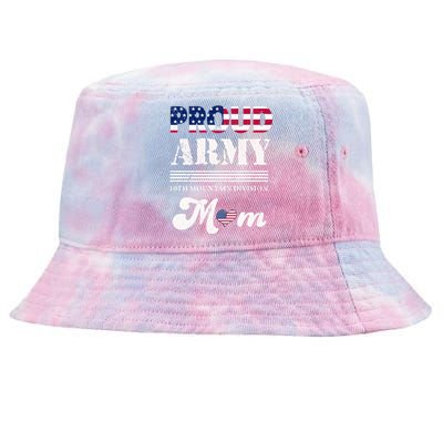 Proud Army 10th Mountain Division Mom Gift Tie-Dyed Bucket Hat