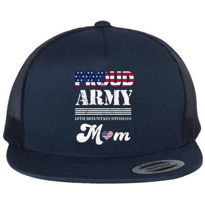 Proud Army 10th Mountain Division Mom Gift Flat Bill Trucker Hat