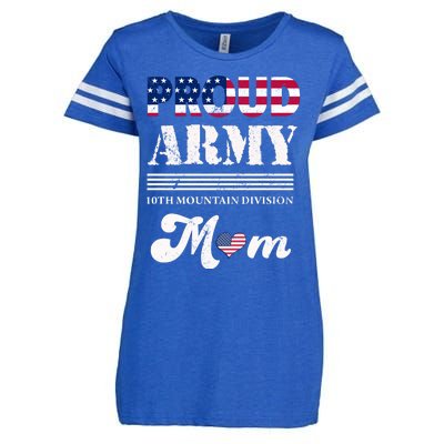 Proud Army 10th Mountain Division Mom Gift Enza Ladies Jersey Football T-Shirt