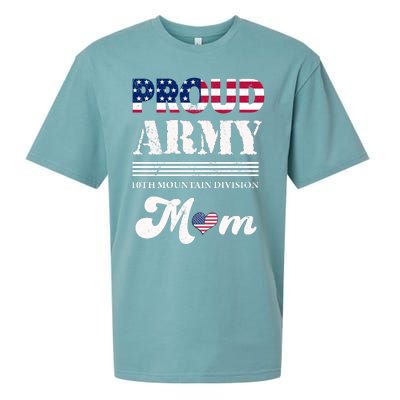 Proud Army 10th Mountain Division Mom Gift Sueded Cloud Jersey T-Shirt